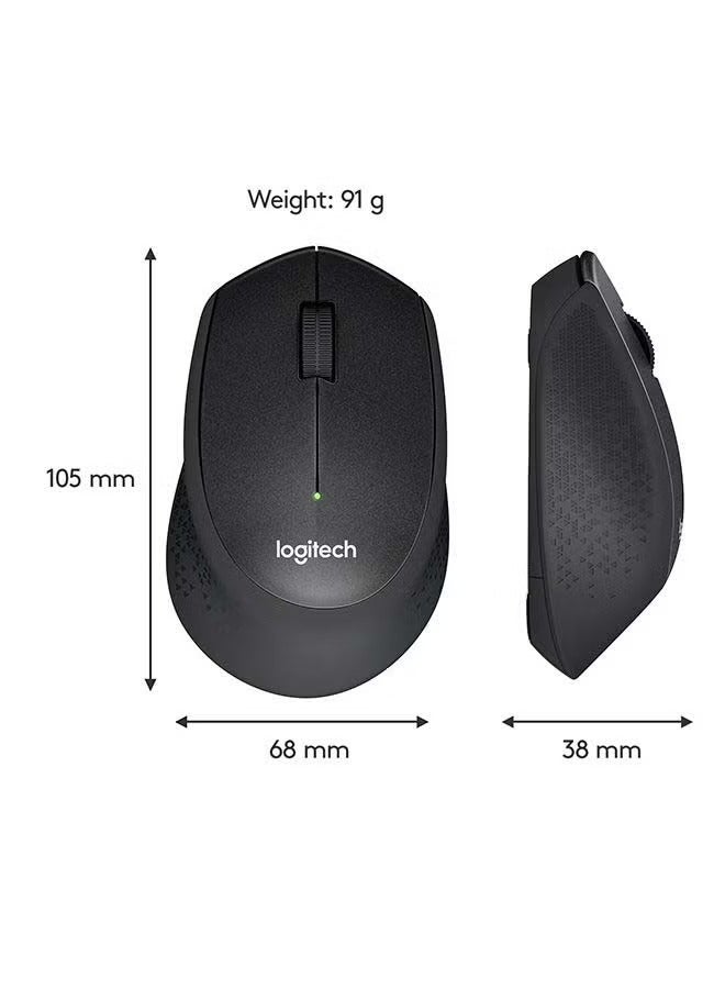 Logitech M330 Silent Wireless Mouse Black - Image 2