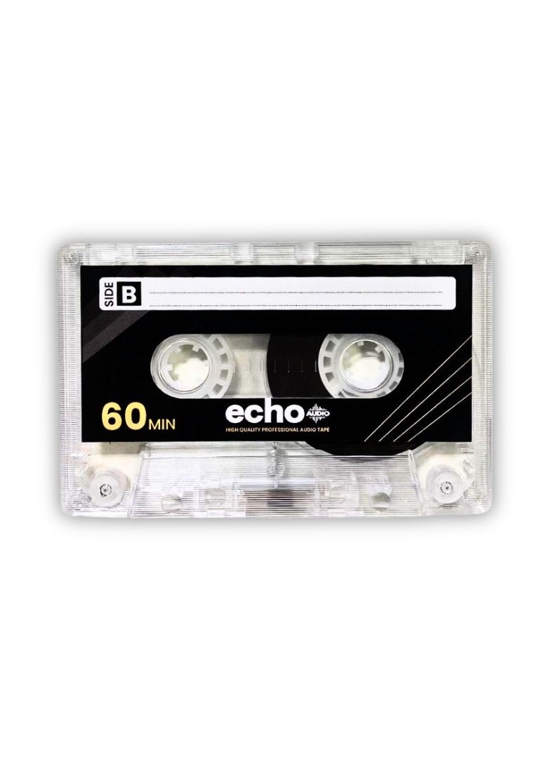 echo AUDIO Echo Audio 60 Minute Blank Audio Cassette High Quality Professional Tape Recorder Playback and Recording  - Image 1