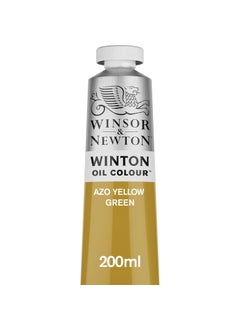 WINSOR & NEWTON Winsor & Newton Winton Oil Colour Azo Yellow Green (280) in 200 ML Tube, Highly Pigmented Oil Painting Colors for Canvas & Paper, Art Supplies for Beginners & Professional Artists 