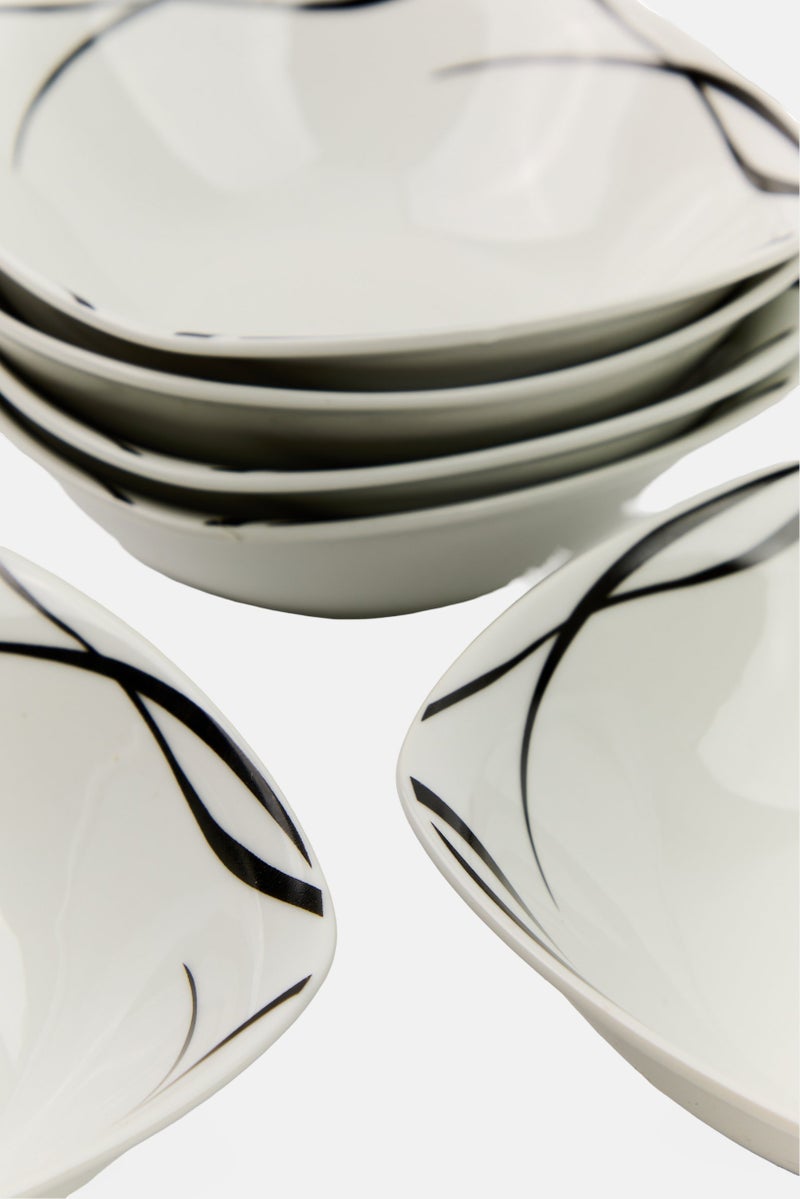 Maser طقم 6 قطع من أطباق السيراميك المطبوعة، متعددة الألوان - Image 2