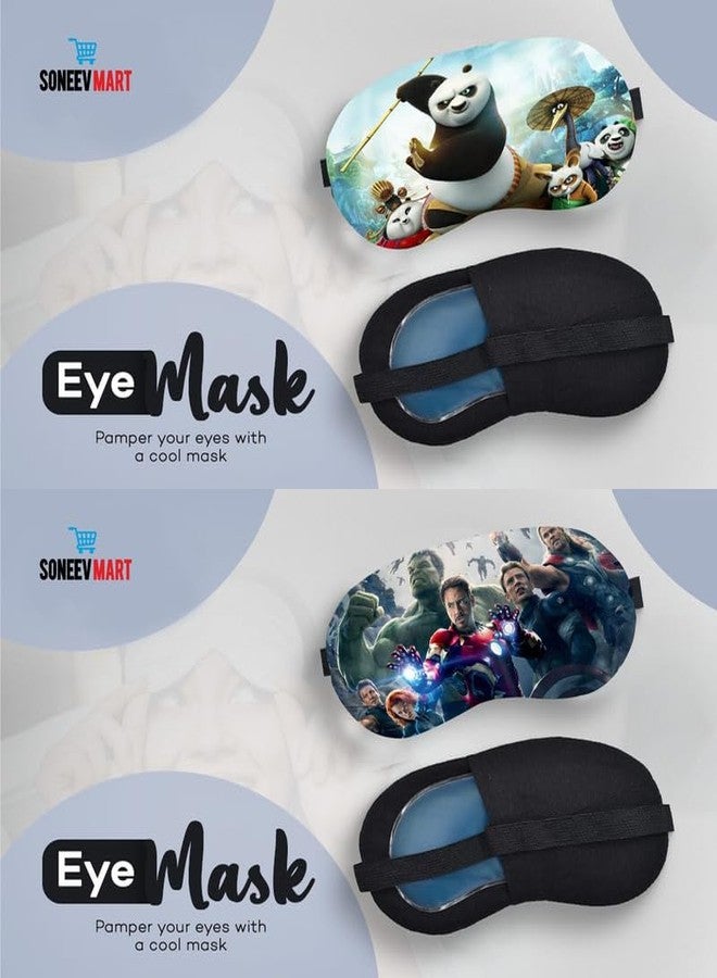 SONEEV MART قناع العين الجل الفاخر من سونييف مارت للاسترخاء المهدئ وتخفيف التوتر قابل لإعادة الاستخدام والعلاج البارد مثالي للعيون المنتفخة، والهالات السوداء وتخفيف الصداع [عبوة من 2] - Image 2