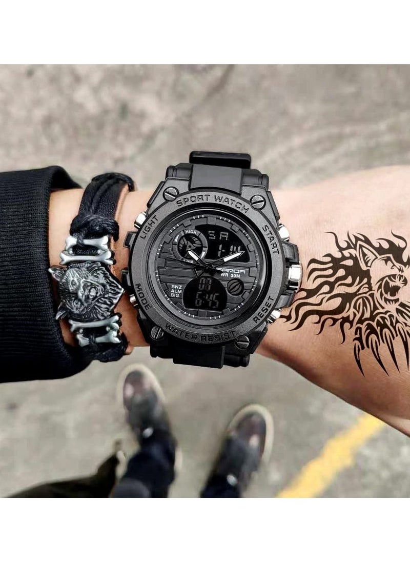 SAMOR - Military Watches for Men Outdoor Sports Digital Watch Tactical Army Wristwatch LED Stopwatch Waterproof Military Watches for Men - Image 1