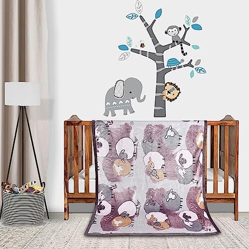 Florida All Season AC Baby Blanket Swaddler Wrapper Flannel Soft and Comfortable for 0-6 Years Babies with Adorable Prints and Designs - Image 1