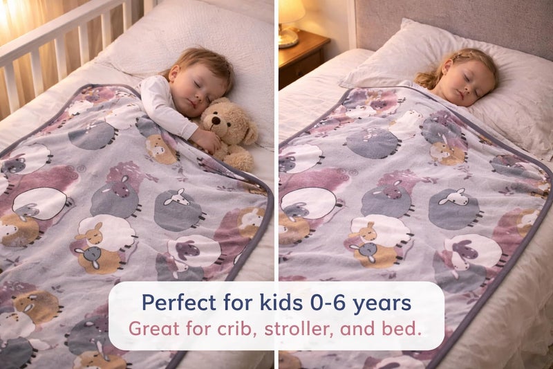 Florida All Season AC Baby Blanket Swaddler Wrapper Flannel Soft and Comfortable for 0-6 Years Babies with Adorable Prints and Designs - Image 2