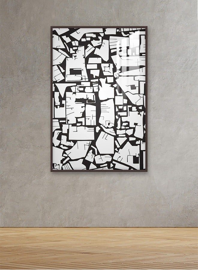 Marktna Decorative Wall Art Painting 120X80Cm With An Abstract Design Gold Frame And A Transparent Acrylic Layer 0.5Kg - Image 1