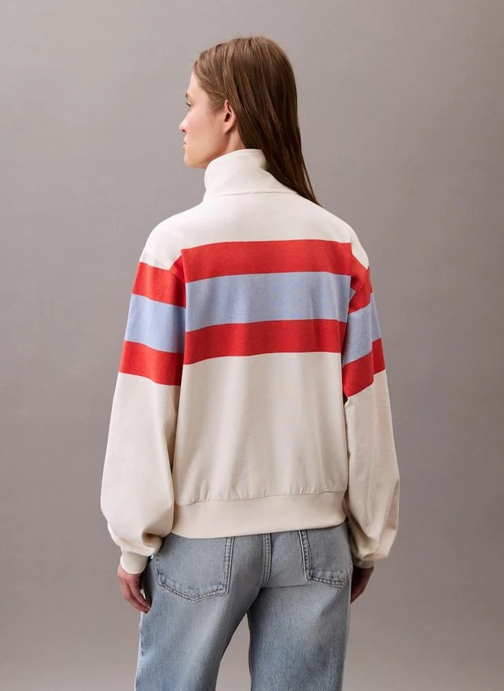 Calvin Klein Jeans Logo Half Zip Polo