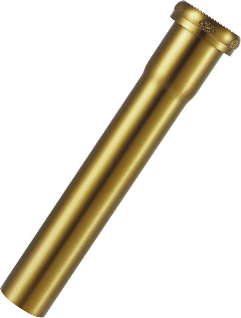 Fipoque 18 Gauge Brass Slip Joint Extension Tube 1-1/4” OD x 8” with Nut and Rubber Washer, P Trap Extension Tube, Sink Drain Tailpiece Tube Extension Heavy Duty, Brushed Brass Gold - Image 4