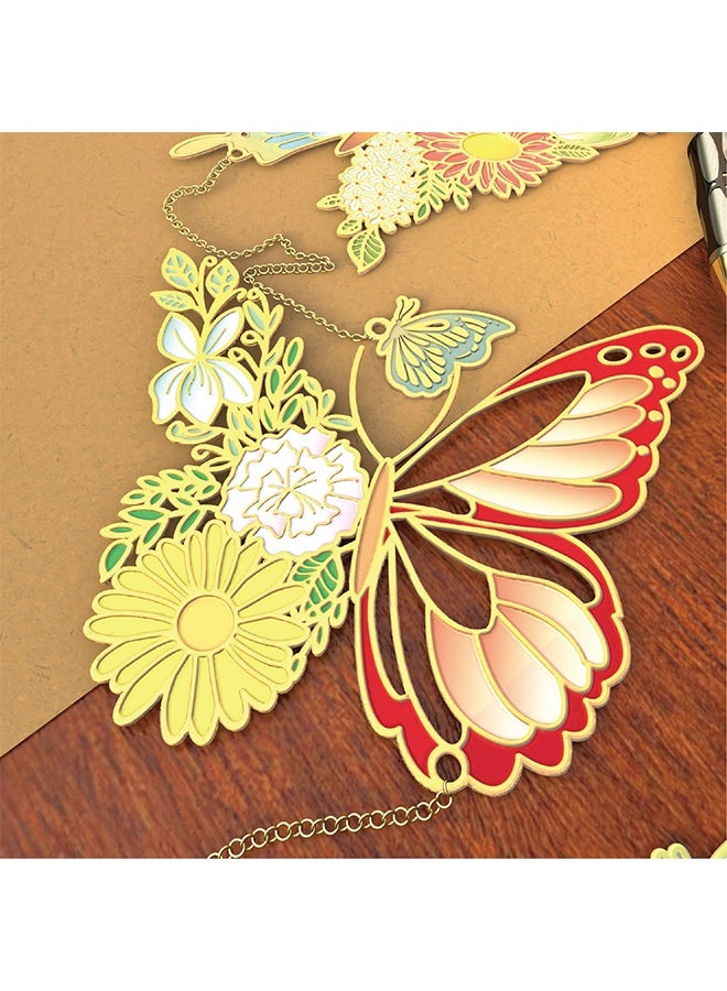 Lemon 4Pcs Metal Bookmarks for Women, Butterfly Bookmark with Tassel, Chinese Style Hollow Ancient Style Teacher's Day Bookmark, Exquisite Brass Creative Gift for Women Book Lovers Teacher - Image 4