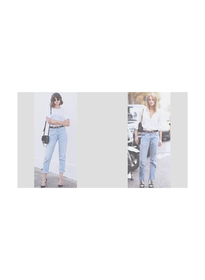 وير فور يو حزام جلد بمشبك معدني أسود - Image 5