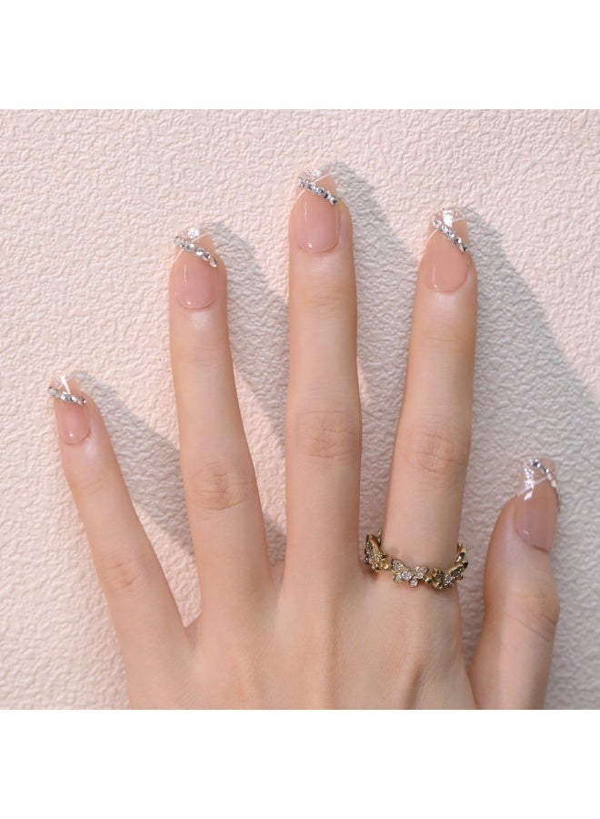 24 قطعة أظافر قابلة للارتداء، متعددة الاستخدامات، قابلة للإزالة، لا ضرر في الأظافر، أظافر جاهزة مناسبة - Image 1