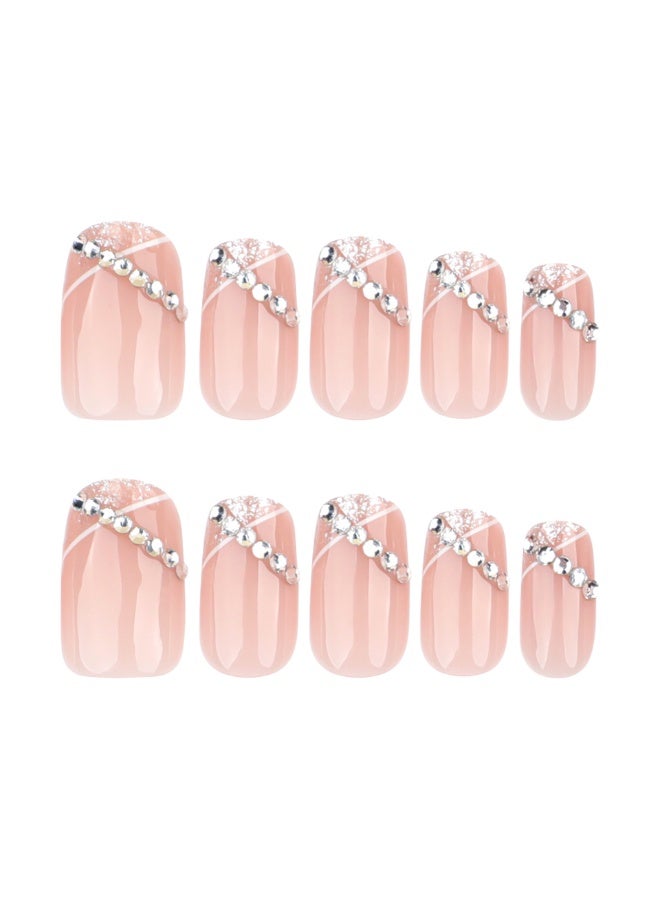 24 قطعة أظافر قابلة للارتداء، متعددة الاستخدامات، قابلة للإزالة، لا ضرر في الأظافر، أظافر جاهزة مناسبة - Image 4