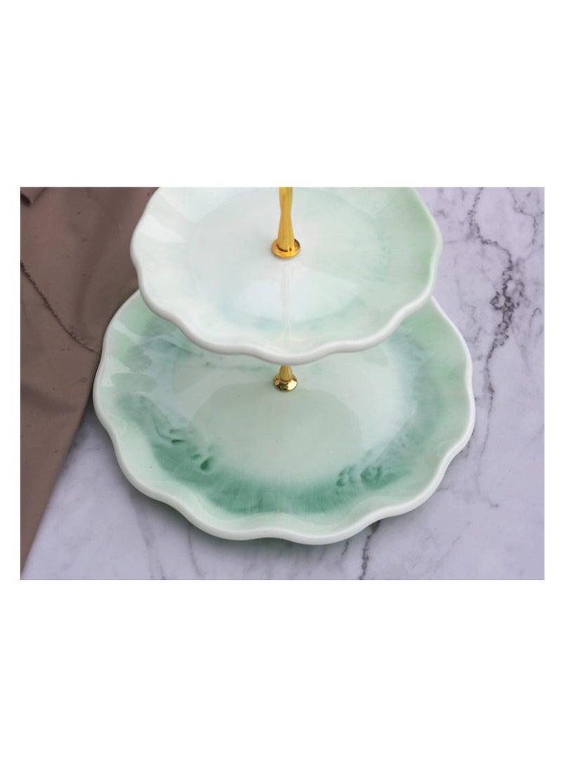 2 Tier Cake Stand Resin Tray Molds, Epoxy Resin Casting Mold with 2Pcs Crown Brackets, DIY Silicone Mold for Making Cupcake Dessert Platter Serving Stand, Silicone Cake Resin Tray Mold (Round) - Image 4