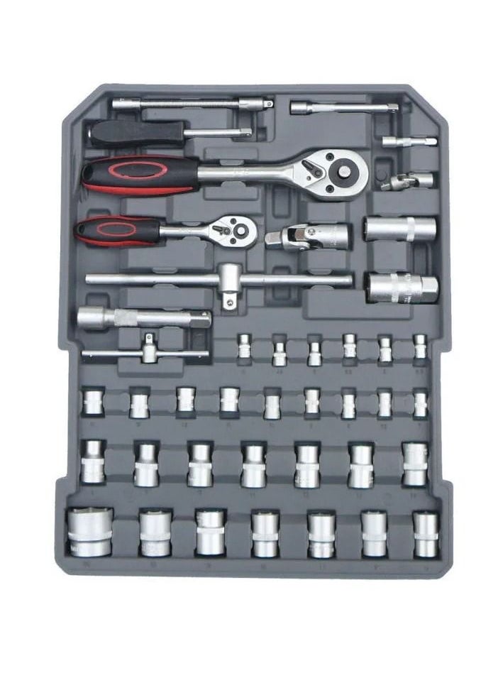 Generic Liduo 187 Pieces Chrome Vanadium Home Repair Tool Set Premium Universal Tool Box Daily Maintenance And DIY With Storage Case  - Image 3