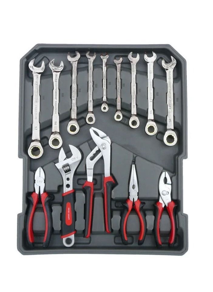 Generic Liduo 187 Pieces Chrome Vanadium Home Repair Tool Set Premium Universal Tool Box Daily Maintenance And DIY With Storage Case  - Image 2