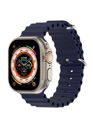 Replacement Strap Ocean Silicone Watch Band For Apple Watch Ultra 49mm / Series 8&7 45mm / SE 2&6&SE&5&4 44mm Midnight Blue - pzsku/Z1E71D901C7F83DE00D4EZ/45/_/1714875643/2d4f3455-dd7a-4306-a704-fad33554cdd5