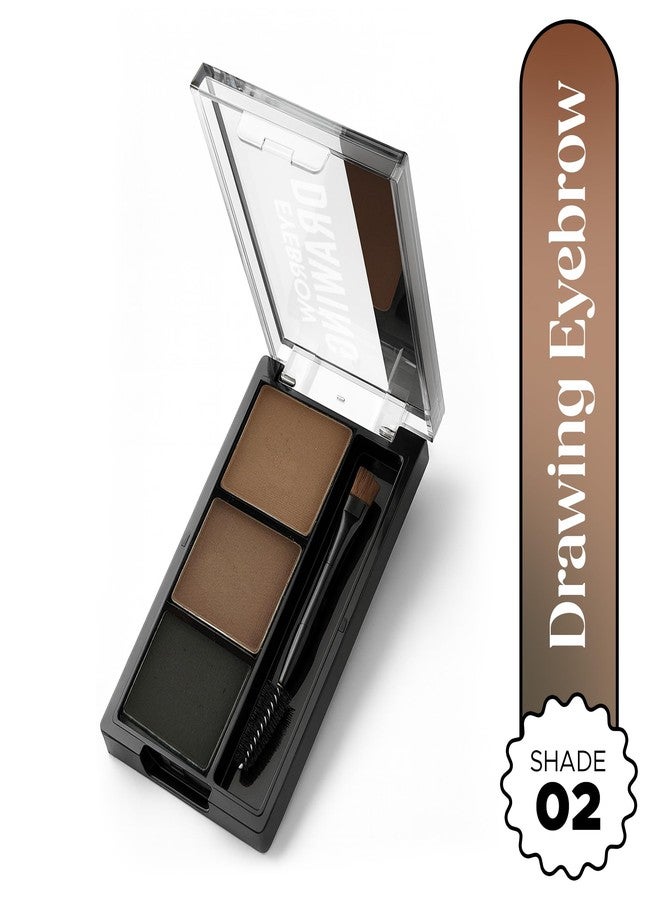 Hilary Rhoda Eyebrow Palette with Spoolie | 3 Natural Blendable Shades | Waterproof & Long-Lasting | Smudge-Proof Brow Powder Kit (Shade 02) - 7.2g - Image 3