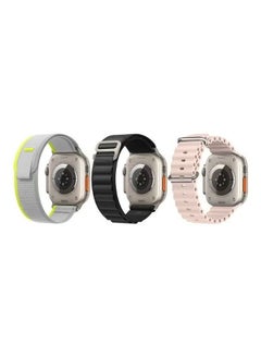 vesus 3Pack for Apple Watch Band 49mm 45mm 44mm 42mm Alpine Loop Band, Trail Band, Ocean Band Compatible 