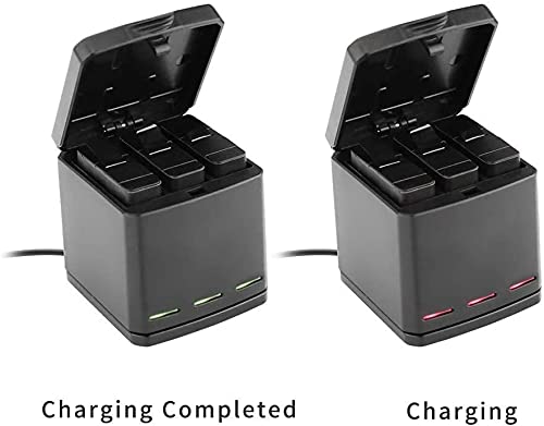 HIFFIN 3 Channel GP-FXD-901 Battery Charger Compatible with Go Pro Hero 11 10 9 Black Action Camera with USB Cable Hero 9 10 11 Black Accessories - Image 2