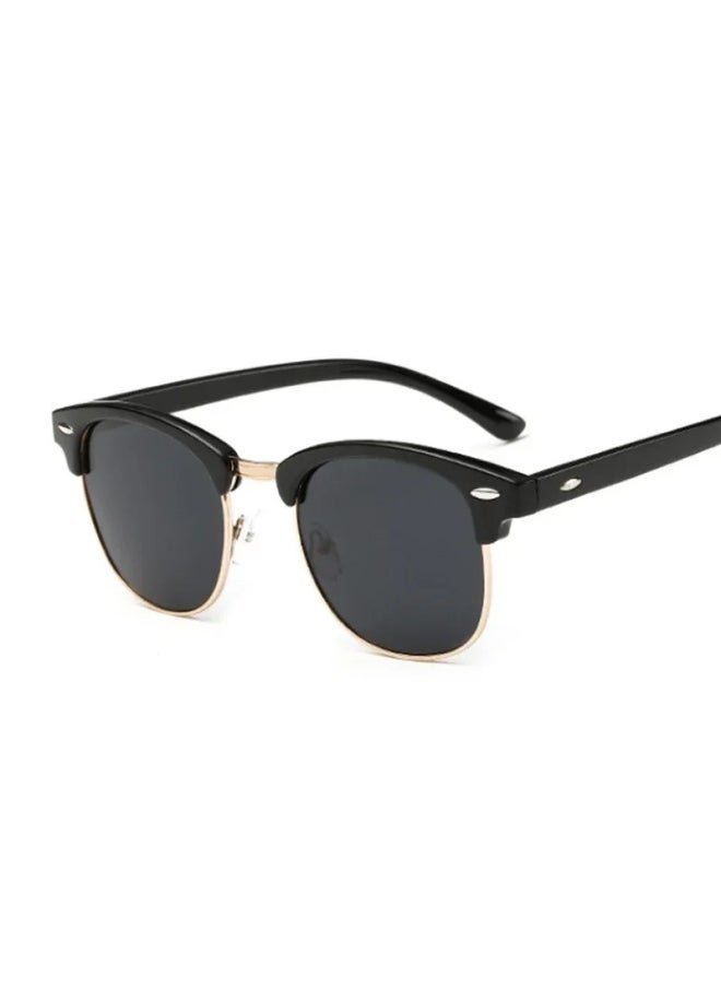 Generic - Half Frame Polarized Sunglasses Man Woman Luxury Brand Designer Sun Glasses Male Retro Rivet Mirror Eyewear Metal Gafas De Sol-Lenses Color:Leopard G15 - Image 1