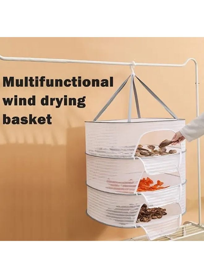 Heavy Duty Foldable 3 Tier Drying Rack Open Top Design Space Saving Kitchen Storage - Image 2