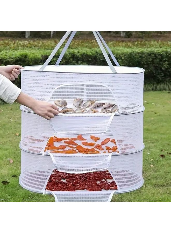 Heavy Duty Foldable 3 Tier Drying Rack Open Top Design Space Saving Kitchen Storage - Image 5