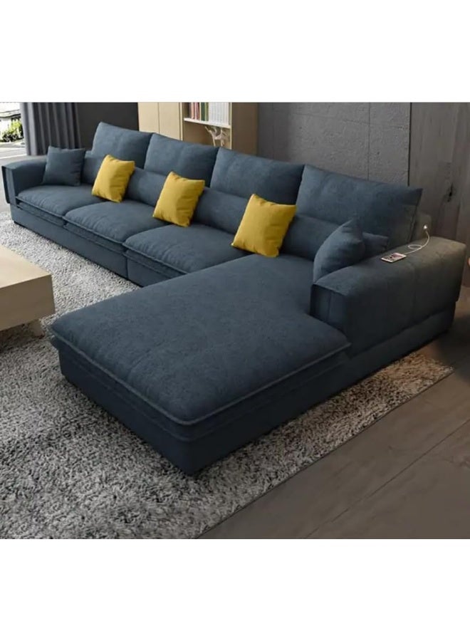 Generic Luxurious Fabric Sofa Set Inspired By Nordic Design Perfect For Your Living Room (Left, Blue)  - Image 1