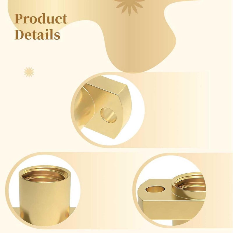 Generic 10 Pcs Flange T8 Nut, 8 Mm Lead Trapezoidal Nut with 2 Mm Pitch, H-Type Double-Edged, Brass Tone for 3D Printer Accessories, Long-Lasting, Easy Install - Image 2