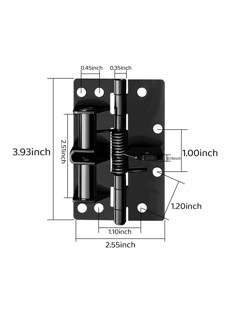 Heavy Duty Self Closing Door Hinges 4 Inch 2PCS Automatic Soft Close Iron Hinges with Adjustable Tension for Residential Use - Image 2