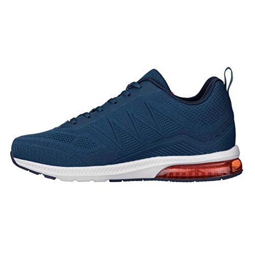 CALTO Men's Invisible Height Increasing Elevator Shoes - Navy/Red Super Lightweight Sporty Sneakers - 2.4 Inches Taller - Q230 - Size 7 D(M) US - Image 2