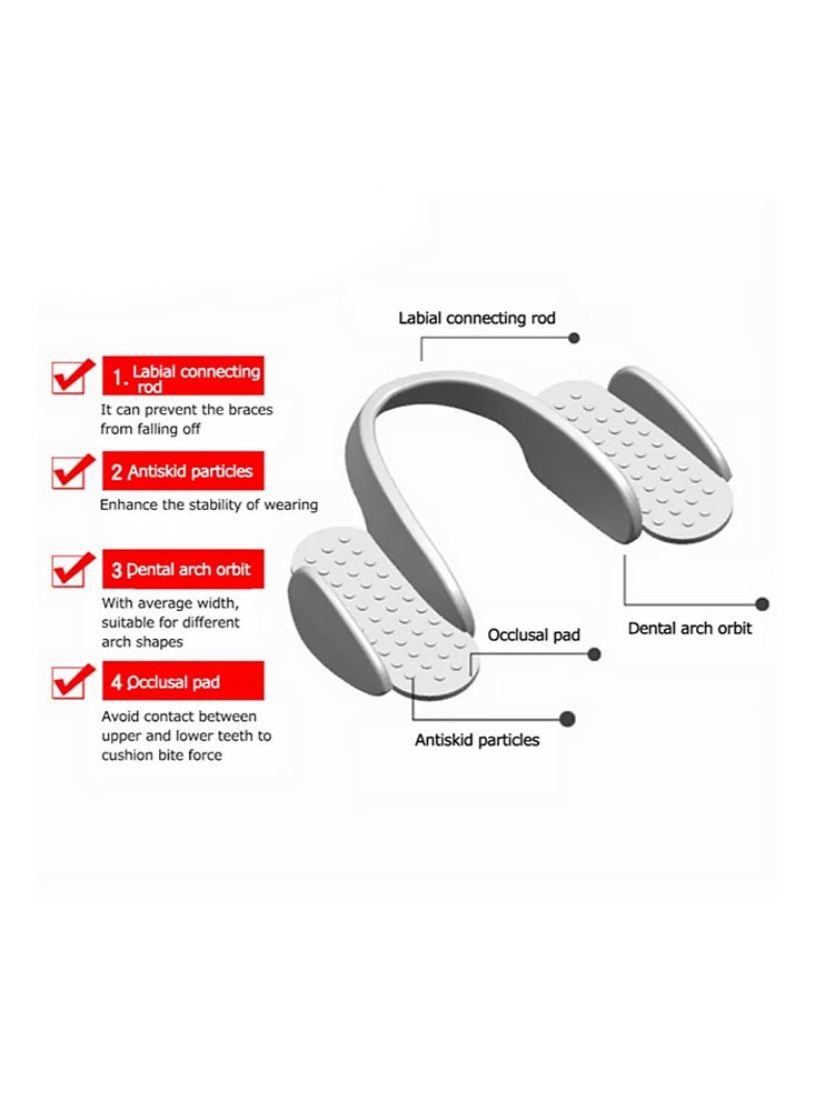JUE FISH Dental Night Guards-2Pcs Dental Mouth Guard Soft Teeth Splint Protector Universal Anti-wear Silicone Tooth Pad for Grinding Clenching Teeth at Night - Image 2