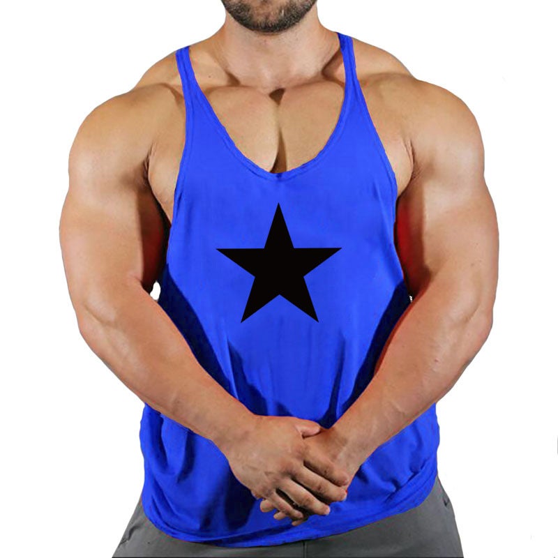 Fashion Fitness Simple Sports Sleeveless Vest T-Shirt Plus Size Plus Size Printing Vest T-Shirt - Image 4