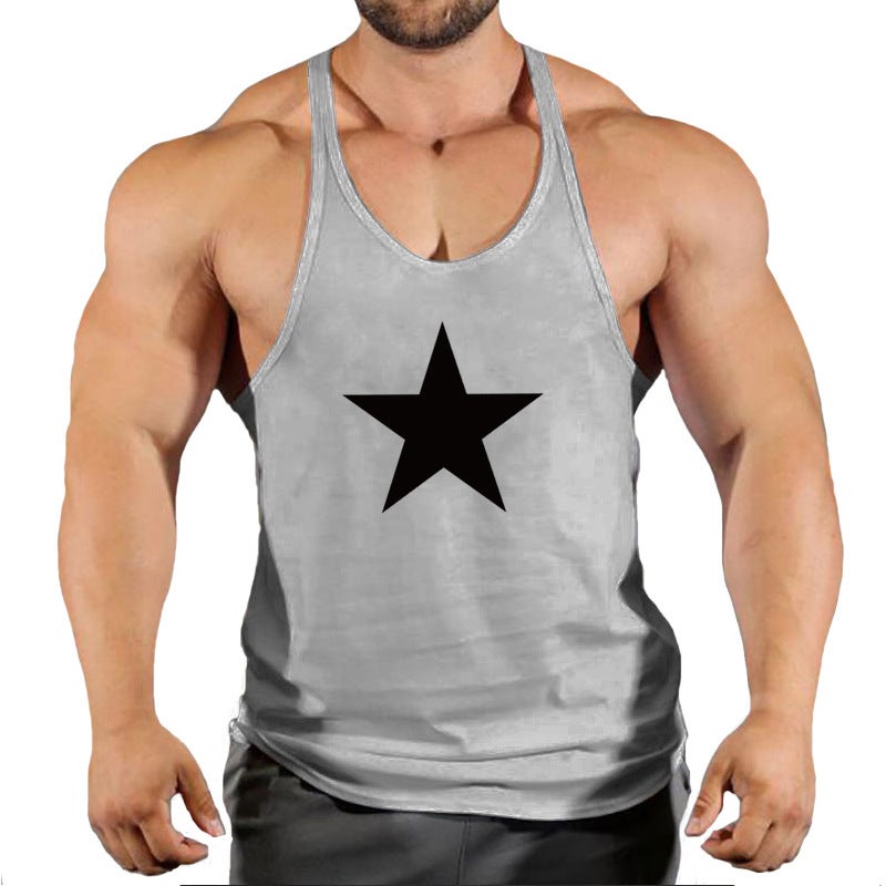Fashion Fitness Simple Sports Sleeveless Vest T-Shirt Plus Size Plus Size Printing Vest T-Shirt - Image 2