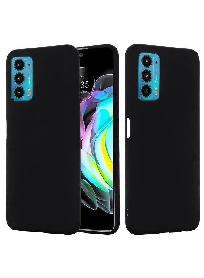 اس-توب جراب لهاتف Motorola Moto Edge 20 Pro مصنوع من السيليكون السائل المقاوم للصدمات بلون نقي مع تغطية كاملة - Image 1