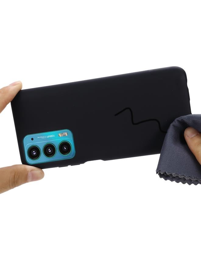 اس-توب جراب لهاتف Motorola Moto Edge 20 Pro مصنوع من السيليكون السائل المقاوم للصدمات بلون نقي مع تغطية كاملة - Image 5