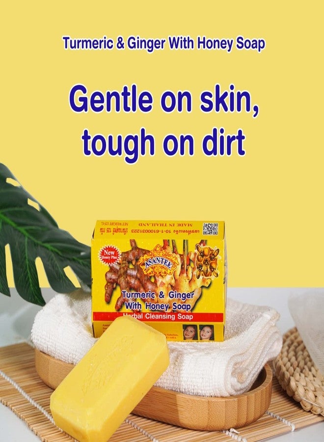 ASANTEE Tumeric & Ginger With Honey Cleansing Soap (Pack of 6) - Image 4
