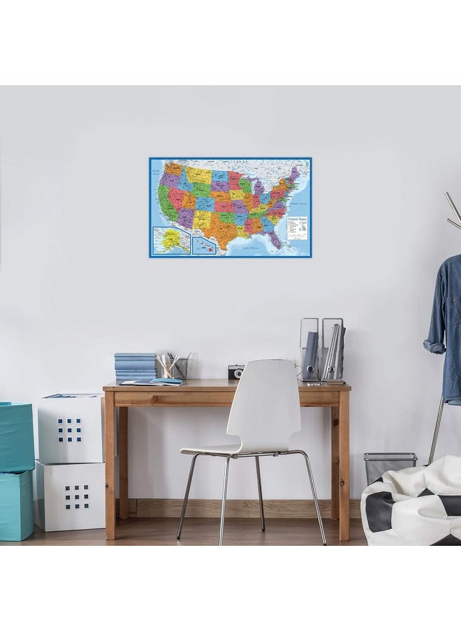 Palace Learning 2 Pack World Map For Kids + Blue Ocean Usa Map (Laminated, 18" X 29")  - Image 5