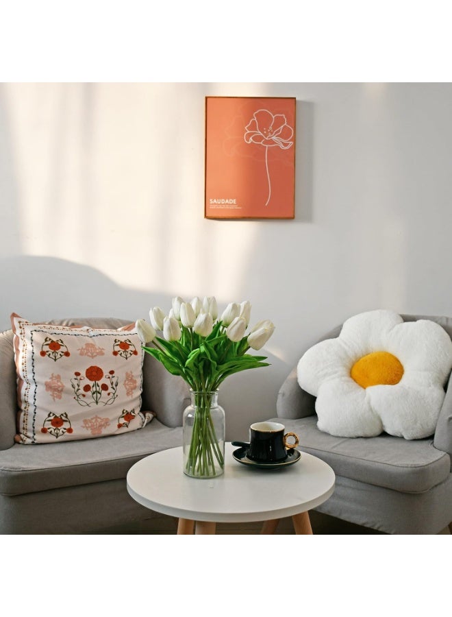 Soofam 20pcs Artificial Flower Latex Luxury Tulip Bouquet Real Touch Artificial Flowers, Suitable for Wedding, Home Room, Hotel, Event, Valentine's Day, Party, Home Decoration, New Year Gift. (36cm, Vase Not Include) - Image 3