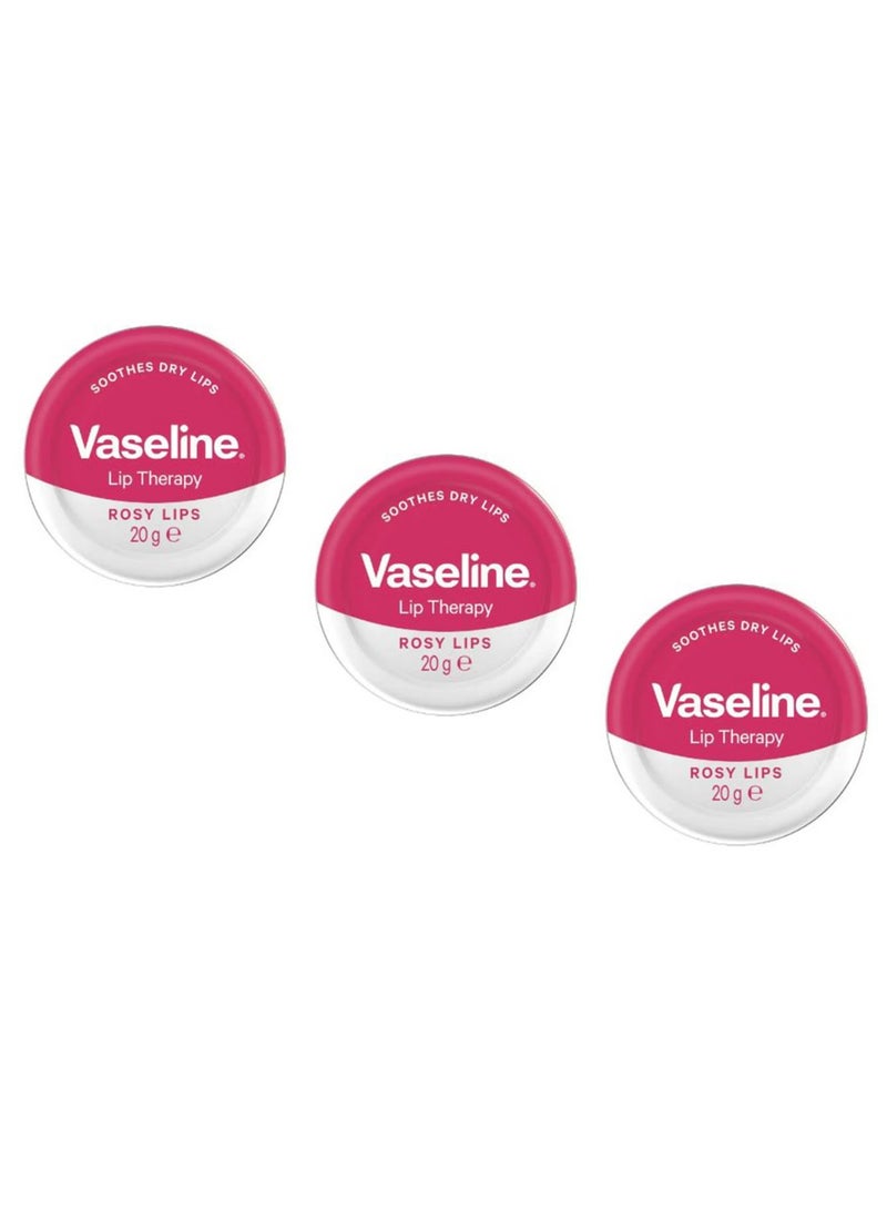 فازلين علاج الشفاه بالفازلين - شفاه وردية مع زيت الورد واللوز 20 جم