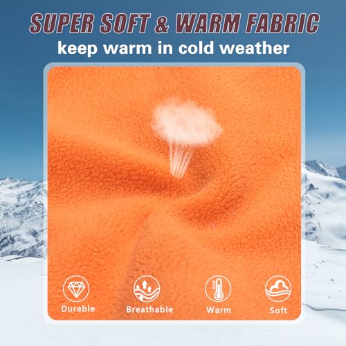 Oliumt Balaclava Ski Mask Winter Waterproof Face Mask for Men Women Cold Weather Gear Skiing Snowboarding Neck Gaiter (US, Alpha, One Size, red) - Image 3