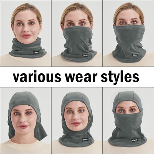 Oliumt Balaclava Ski Mask Winter Waterproof Face Mask for Men Women Cold Weather Gear Skiing Snowboarding Neck Gaiter (US, Alpha, One Size, red) - Image 5