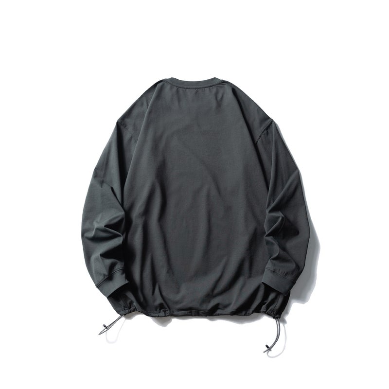 Liyang2025 Spring New Men'S Simple Solid Color Long Sleeve Trendy Brand Loose Casual Sports Long T-Shirt Top - Image 1