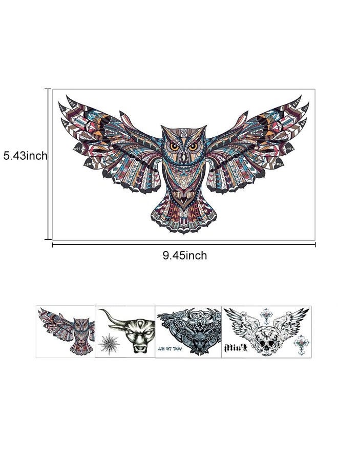 VIWIEU Large Tattoos Fake Temporary Body Art Stickers for Men Women Teens, 3D Realistic Girls Chest Temporary Tattoos, 5 Sheets, Water Transfer Body Tattoos - Image 2