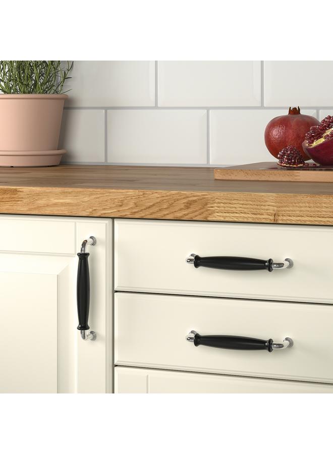 زبون مقبض، أسود/مطلي بالكروم، 141 مم - Image 2