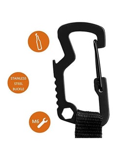 SYOSI 2 Pieces Retractable Keyring Heavy-Duty Key Chain Black Extendable Key Chain Retractable Badge Holder Reel Key Lanyard Reel Key Chain Retractable Badge Holder  - Image 4