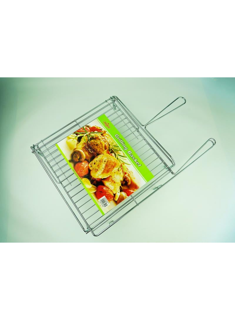 Joyous High Quality Reversible Grilling Basket Silver 69cm 36062 - Image 1