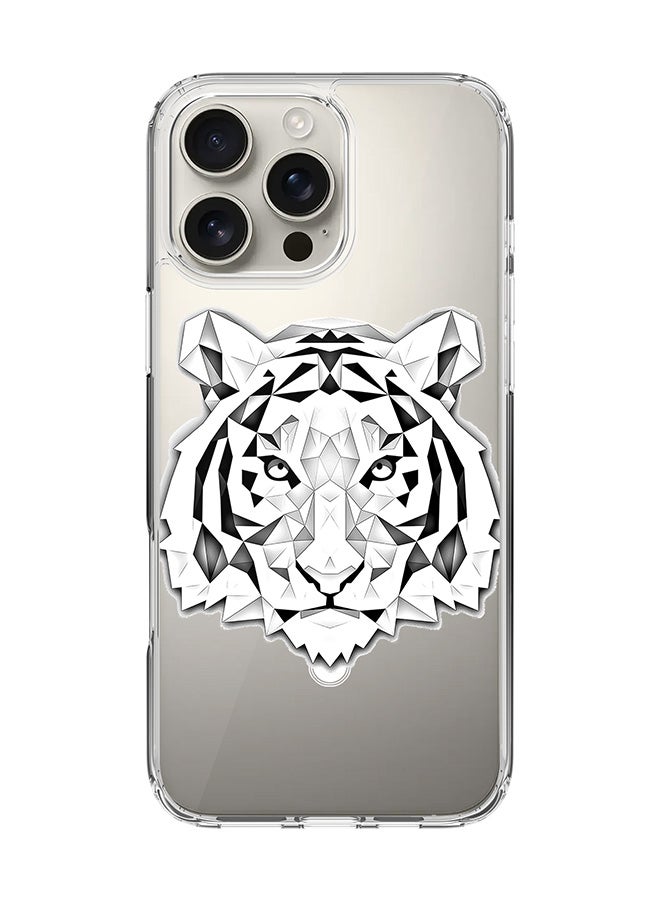 Stylizedd For iPhone 16 Pro Max Case [Compatible with MagSafe] Slim Magnetic cover Clear Phone Case - Poly Tiger - Image 1