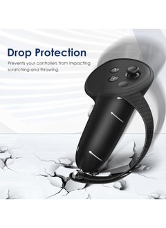 General Upgrade Controller Grip Cover Compatible with Meta Quest 3S/Quest 3 Accessories, Silicone Handle Cover with Battery Opening Cover, Quest 3S/Quest 3 Adjustable Knuckle Strap Protector  - Image 3