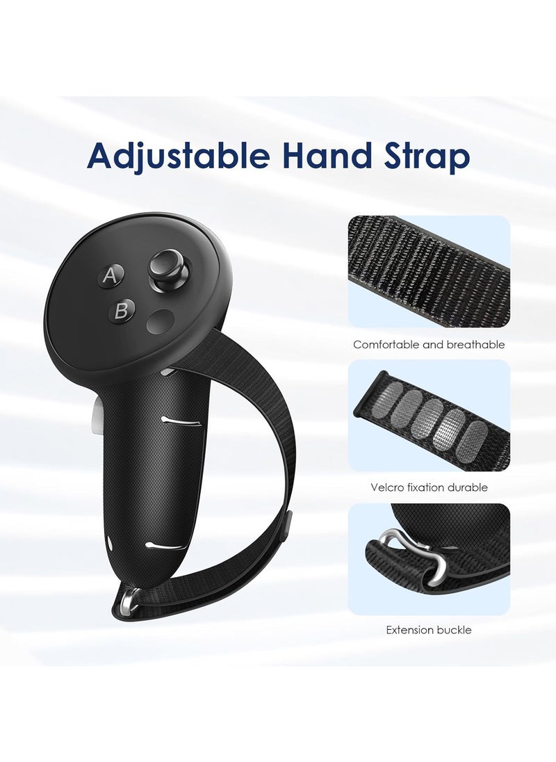 General Upgrade Controller Grip Cover Compatible with Meta Quest 3S/Quest 3 Accessories, Silicone Handle Cover with Battery Opening Cover, Quest 3S/Quest 3 Adjustable Knuckle Strap Protector  - Image 4