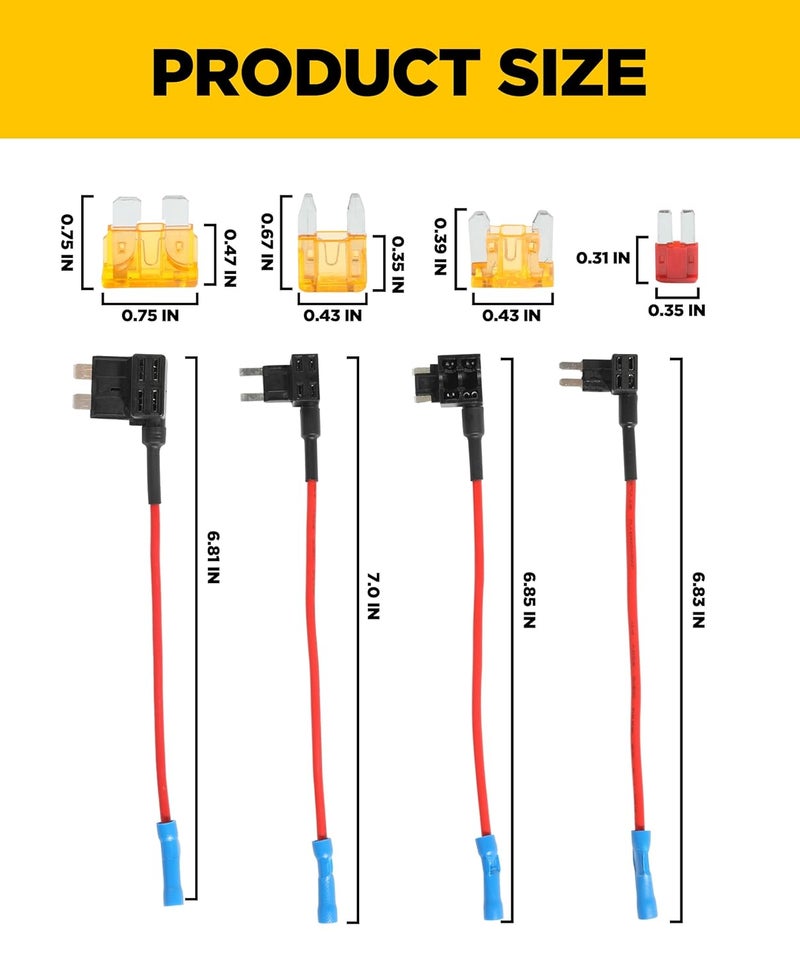 SUJADE YAKEFLY 12 Pack Fuse Taps Set - Image 2