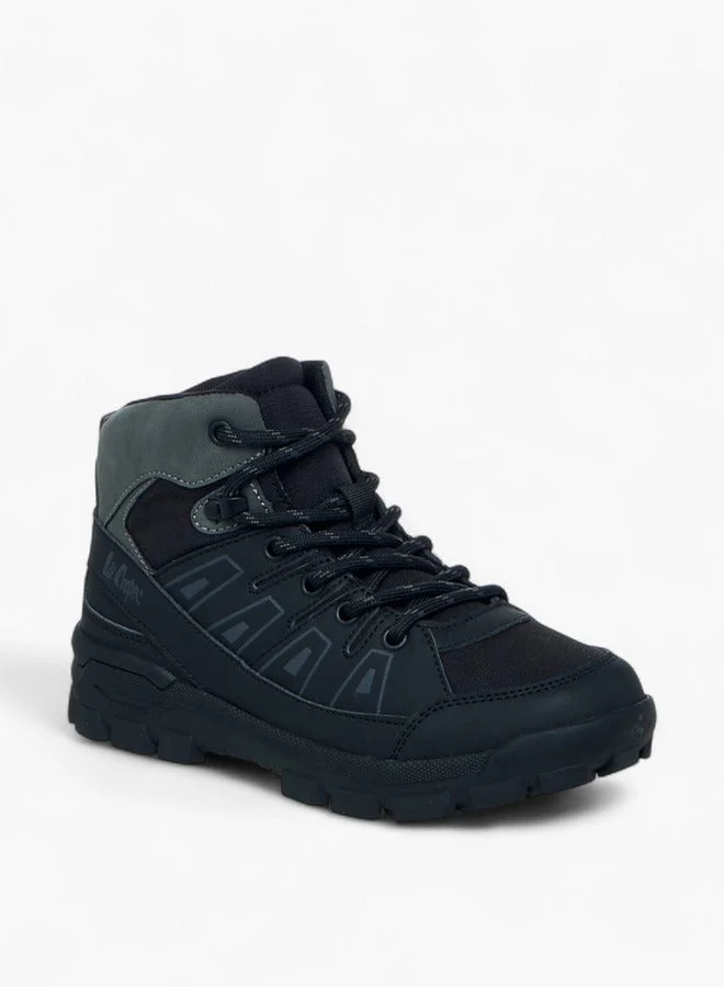 Lee Cooper Boys' Panelled Ankle Boots with Lace-Up Closure